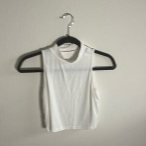 Turtleneck cropped tank top
